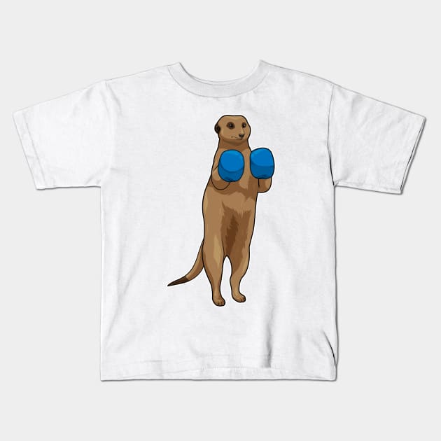 Meerkat Boxer Boxing gloves Kids T-Shirt by Markus Schnabel